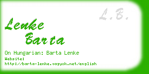 lenke barta business card